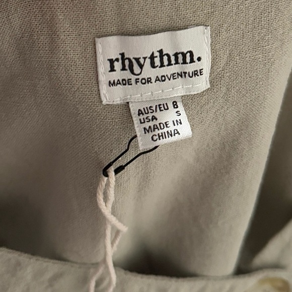 Rhythm Verona Sage Wide Leg Drawstring Jumpsuit Size Small NWOT - Picture 7 of 16